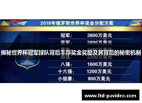 揭秘世界杯冠军球队背后丰厚奖金奖励及其背后的秘密机制